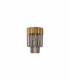 Poland Wall Lamp 3 Light E14 Brass Smoke Sculpted Glass-4