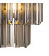 Poland Wall Lamp 3 Light E14 Brass Smoke Sculpted Glass-5
