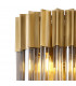 Poland Wall Lamp 3 Light E14 Brass Smoke Sculpted Glass-6