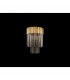 Poland Wall Lamp 3 Light E14 Brass Smoke Sculpted Glass-7