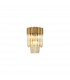 Poland Wall Lamp 3 Light E14 Brass Cognac Sculpted Glass-1