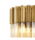 Poland Wall Lamp 3 Light E14 Brass Cognac Sculpted Glass-6