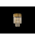 Poland Wall Lamp 3 Light E14 Brass Cognac Sculpted Glass-7