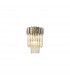 Poland Wall Lamp 3 Light E14 Polished Nickel Cognac Sculpted Glass-1