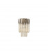Poland Wall Lamp 3 Light E14 Polished Nickel Cognac Sculpted Glass-4