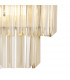 Poland Wall Lamp 3 Light E14 Polished Nickel Cognac Sculpted Glass-5