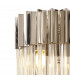Poland Wall Lamp 3 Light E14 Polished Nickel Cognac Sculpted Glass-6