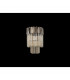Poland Wall Lamp 3 Light E14 Polished Nickel Cognac Sculpted Glass-7