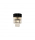 Poland Wall Lamp 3 Light E14 Matt Black Clear Sculpted Glass-1