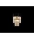 Poland Wall Lamp 3 Light E14 Matt Black Clear Sculpted Glass-3