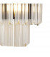 Poland Wall Lamp 3 Light E14 Matt Black Clear Sculpted Glass-5