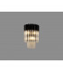 Poland Wall Lamp 3 Light E14 Matt Black Clear Sculpted Glass-8