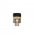 Poland Wall Lamp 3 Light E14 Matt Black Smoke Sculpted Glass-1