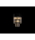 Poland Wall Lamp 3 Light E14 Matt Black Smoke Sculpted Glass-3