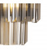 Poland Wall Lamp 3 Light E14 Matt Black Smoke Sculpted Glass-5
