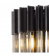 Poland Wall Lamp 3 Light E14 Matt Black Smoke Sculpted Glass-6
