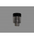 Poland Wall Lamp 3 Light E14 Matt Black Smoke Sculpted Glass-7