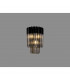 Poland Wall Lamp 3 Light E14 Matt Black Smoke Sculpted Glass-8
