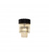 Poland Wall Lamp 3 Light E14 Matt Black Cognac Sculpted Glass-1