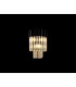 Poland Wall Lamp 3 Light E14 Matt Black Cognac Sculpted Glass-3