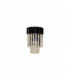 Poland Wall Lamp 3 Light E14 Matt Black Cognac Sculpted Glass-4