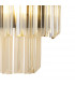 Poland Wall Lamp 3 Light E14 Matt Black Cognac Sculpted Glass-5