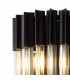 Poland Wall Lamp 3 Light E14 Matt Black Cognac Sculpted Glass-6