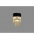Poland Wall Lamp 3 Light E14 Matt Black Cognac Sculpted Glass-8