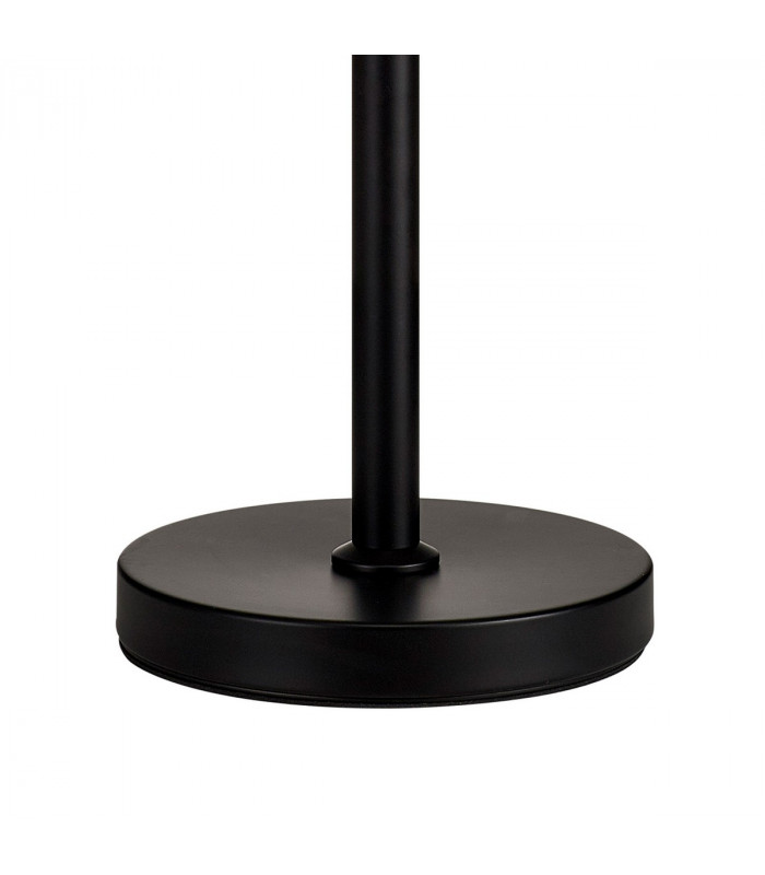 Poland Table Lamp 3 Light E14 Matt Black Clear Sculpted Glass-5