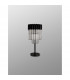 Poland Table Lamp 3 Light E14 Matt Black Clear Sculpted Glass-8