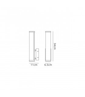 Glen Wall Lamp Small 9W LED 4000K 621lm IP44 Sand Black-2
