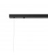 Marshall Linear Ceiling Pendant 9 Light G9 Satin Black Amber Plated Glass-7