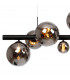 Marshall Linear Ceiling Pendant 9 Light G9 Satin Black Chrome Plated Glass-8