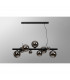 Marshall Linear Ceiling Pendant 9 Light G9 Satin Black Chrome Plated Glass-10