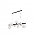 Marshall Linear Ceiling Pendant 9 Light G9 Satin Black Opal Glass-6