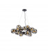 Marshall Circular Ceiling Pendant 16 Light G9 Satin Black Chrome Plated Glass-1