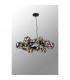 Marshall Circular Ceiling Pendant 16 Light G9 Satin Black Chrome Plated Glass-3