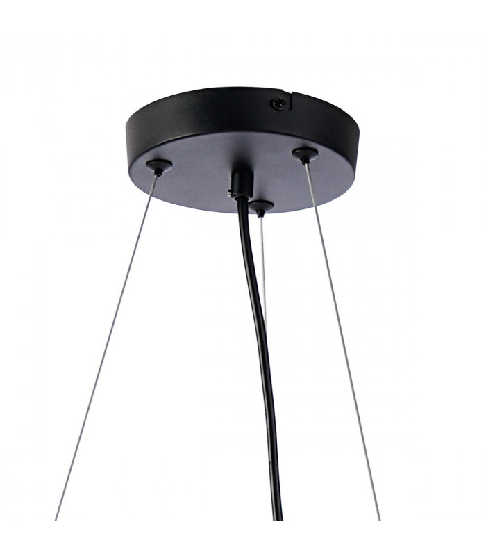 Marshall Circular Ceiling Pendant 16 Light G9 Satin Black Chrome Plated Glass-5