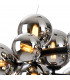 Marshall Circular Ceiling Pendant 16 Light G9 Satin Black Chrome Plated Glass-6