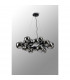 Marshall Circular Ceiling Pendant 16 Light G9 Satin Black Chrome Plated Glass-8