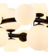 Marshall Circular Ceiling Pendant 16 Light G9 Satin Black Opal Glass-7