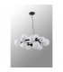Marshall Circular Ceiling Pendant 16 Light G9 Satin Black Opal Glass-8