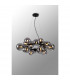 Marshall Circular Ceiling Pendant 16 Light G9 Satin Black Smoke Plated Glass-3