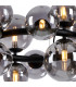 Marshall Circular Ceiling Pendant 16 Light G9 Satin Black Smoke Plated Glass-7