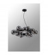 Marshall Circular Ceiling Pendant 16 Light G9 Satin Black Smoke Plated Glass-8
