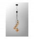 Marshall Ceiling Pendant 5 Light G9 Satin Black Amber Plated Glass-8