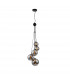 Marshall Ceiling Pendant 5 Light G9 Satin Black Chrome Plated Glass-1