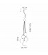 Marshall Ceiling Pendant 5 Light G9 Satin Black Chrome Plated Glass-2