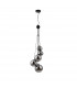 Marshall Ceiling Pendant 5 Light G9 Satin Black Chrome Plated Glass-4