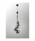 Marshall Ceiling Pendant 5 Light G9 Satin Black Chrome Plated Glass-8